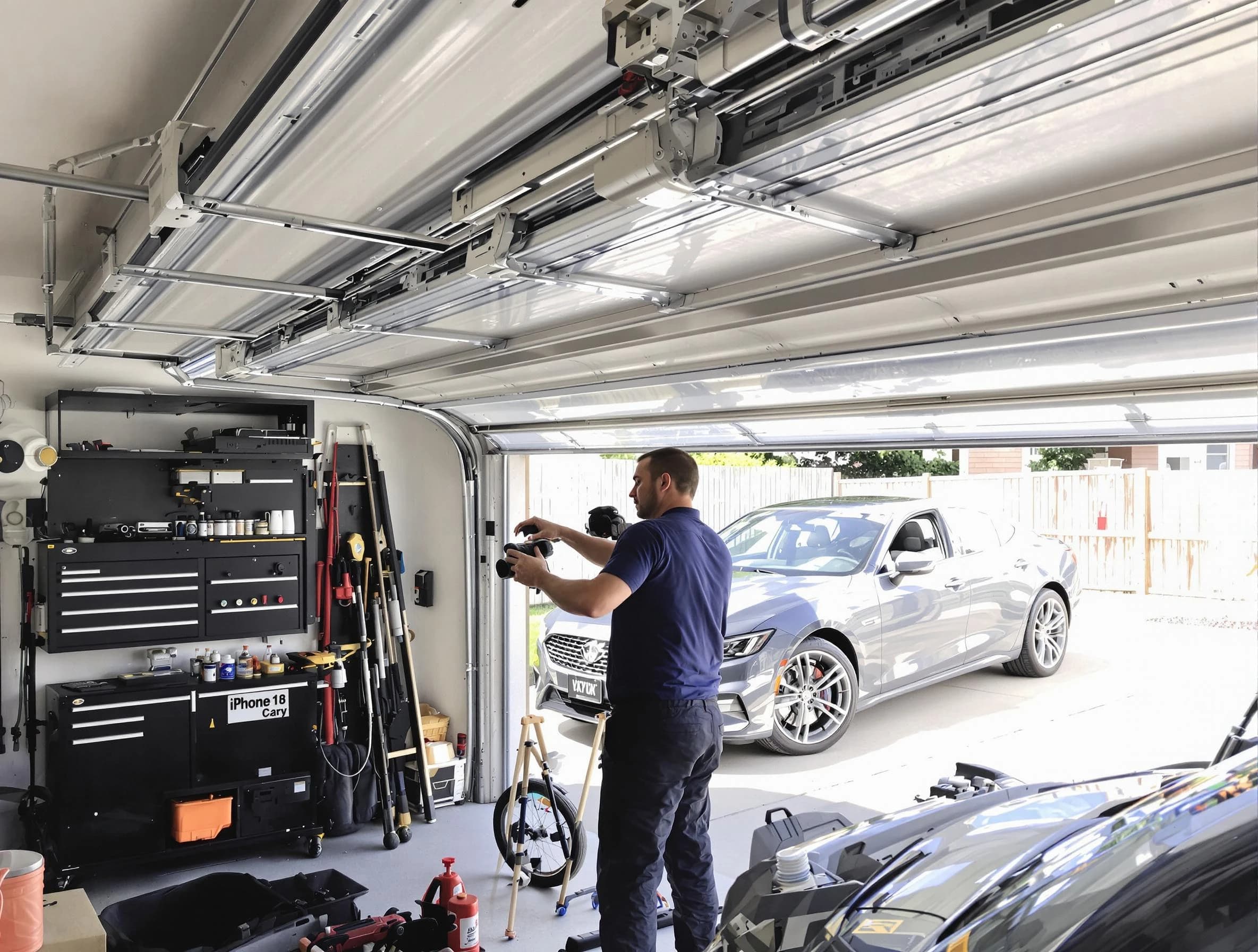 Plainfield Garage Door Repair technician fixing noisy garage door in Plainfield
