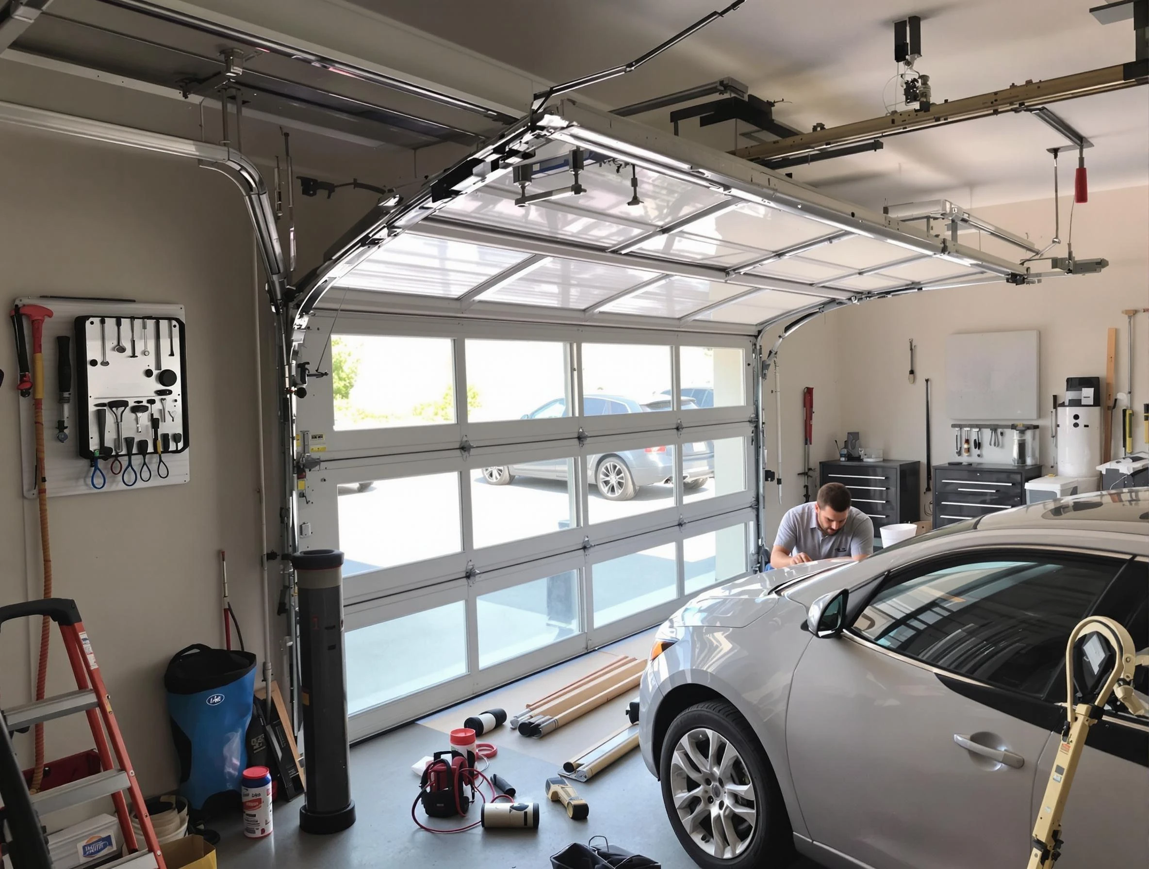 Garage door noise reduction service by Plainfield Garage Door Repair in Plainfield